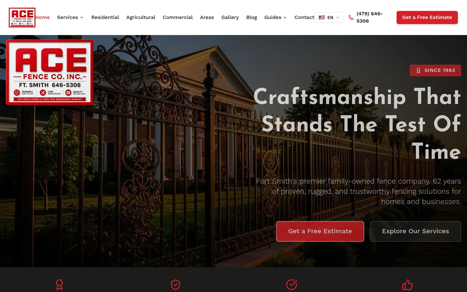 Ace Fence Co. Inc. — Home preview